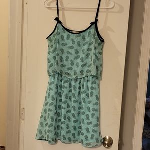 Light blue pineapple E&M dress